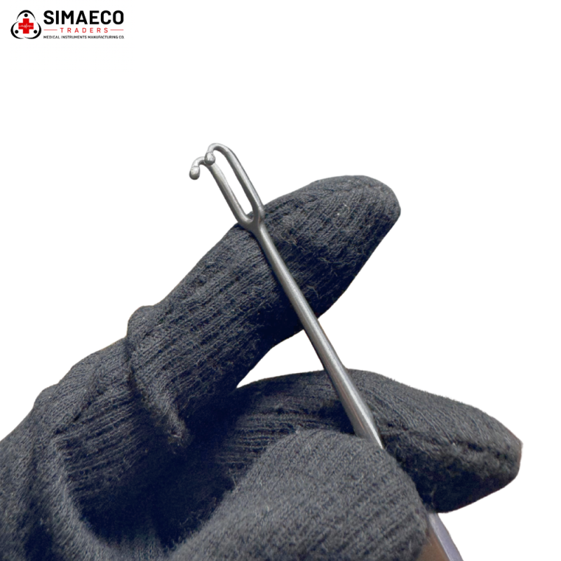 Guthrie Double Retractor Hook, 13cm, 2mm Wide, Sharp By SIMAECO MEDICAL