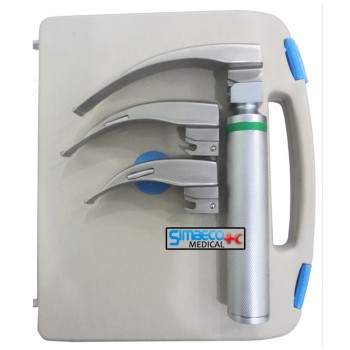 Fiber Optic McIntosh Laryngoscope Set of 3 Blades