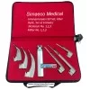 Fiber Optic McIntosh & Miller Laryngoscope Set of 6 Blades