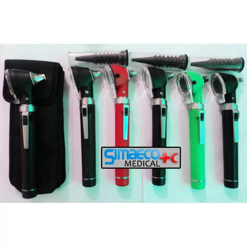 Fiber Optic Mini Otoscope Set Orange Fiber Optic Mini Otoscope Set Orange