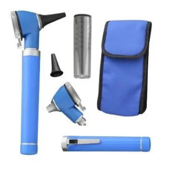Fiber Optic Mini Otoscope Set Navy Blue