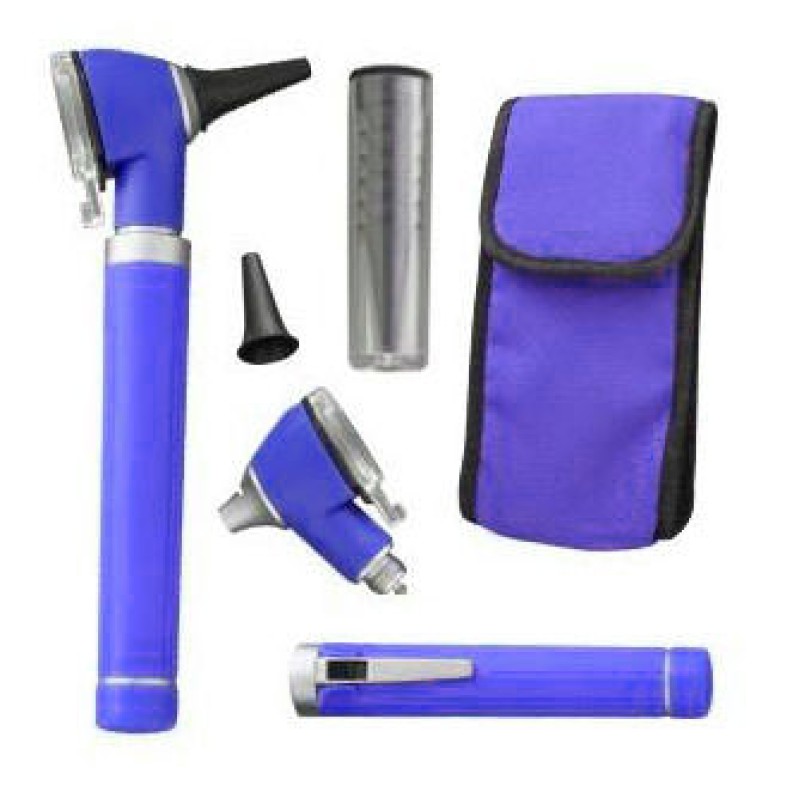 Fiber Optic Mini Otoscope Set Purple