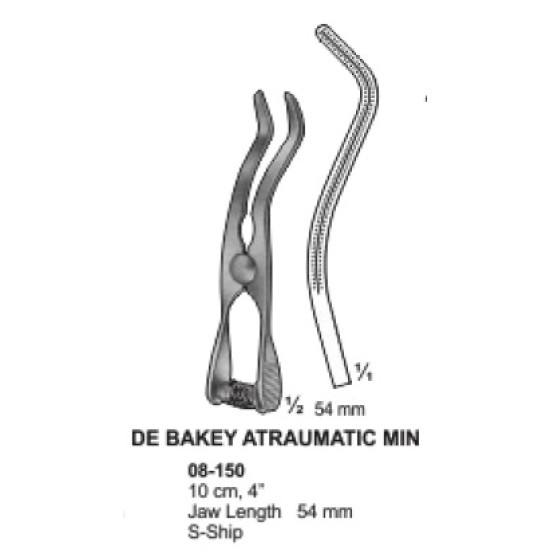De Bakey Atraumatic Min 10 cm