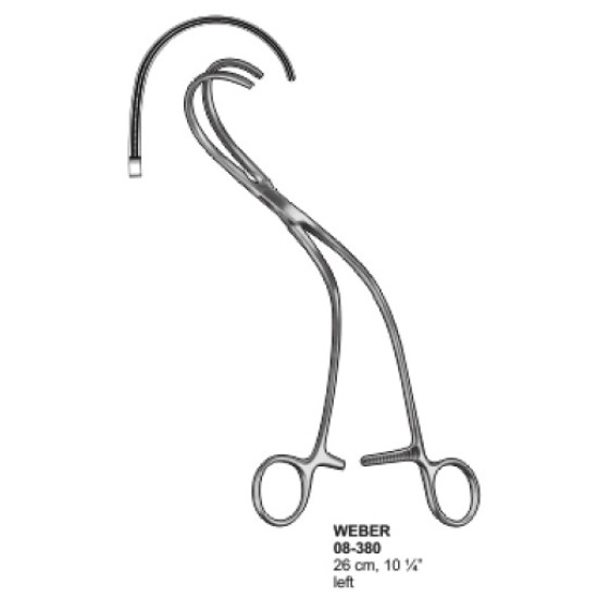 Weber Forcep 26 cm,Left