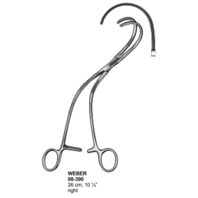 Weber Forcep 26 cm,Right