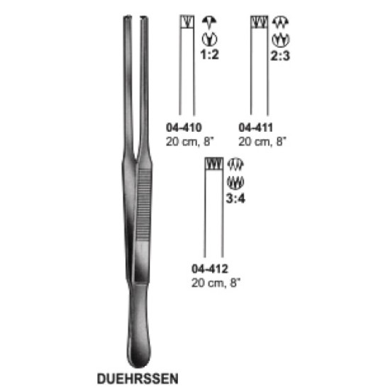 Duehrssen Dissecting Forcep