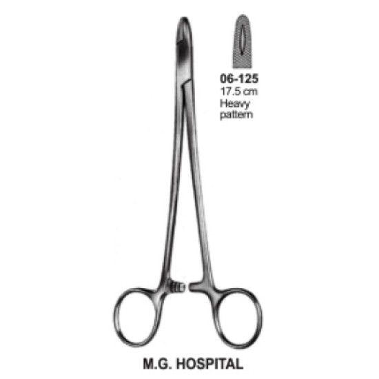 M.G. Hospital Needle Holder Forcep 17.5cm
