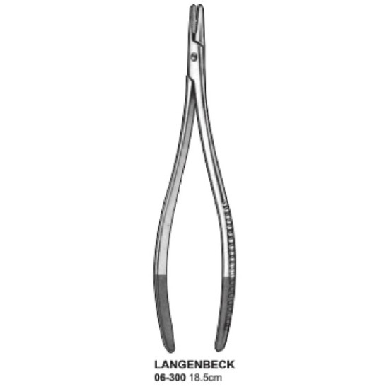 Langenbeck Needle Holder Forcep 18.5cm