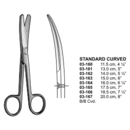 Operating Scissors B/B Curved