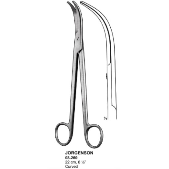 JORGENSON Scissors 22 cm Curved