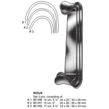 ROUX Retractor Set 3 Pcs