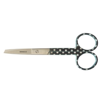 Nursing Scissor 5" Black With White Dots