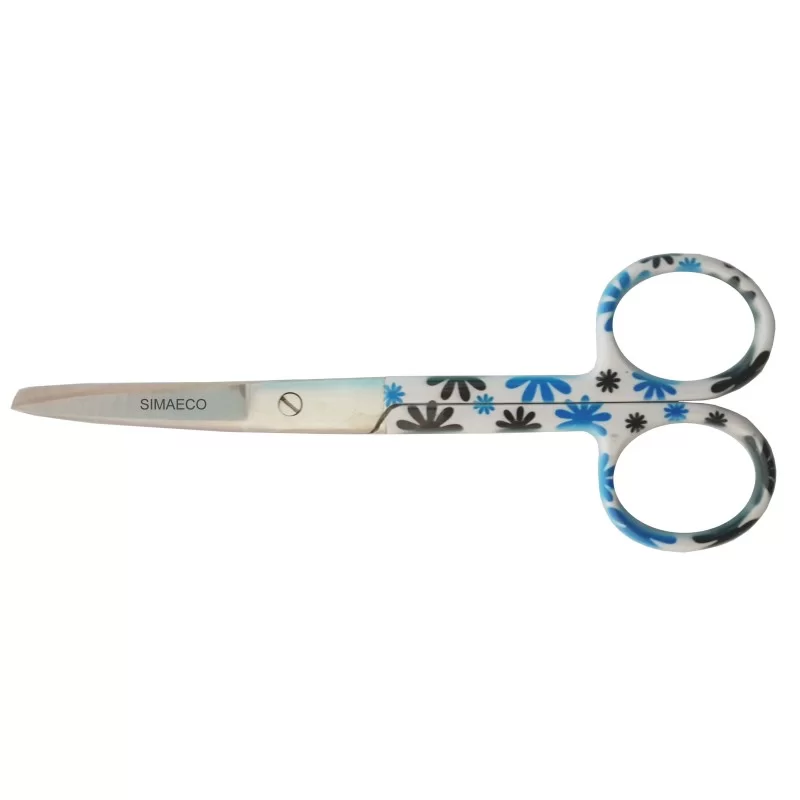 Nursing Scissor 5" White With Blue Flowers Nursing Scissor 5" White With Blue Flowers