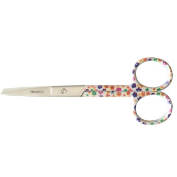 Nursing Scissor 5" White With Color flowers