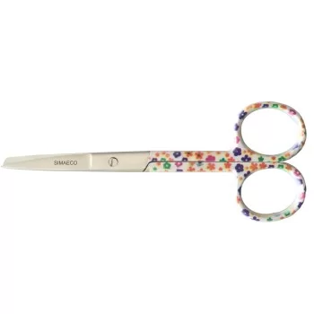 Nursing Scissor 5" White With Color flowers