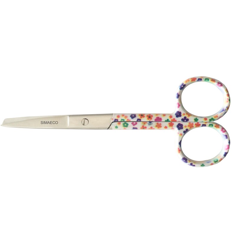 Nursing Scissor 5" White With Color flowers