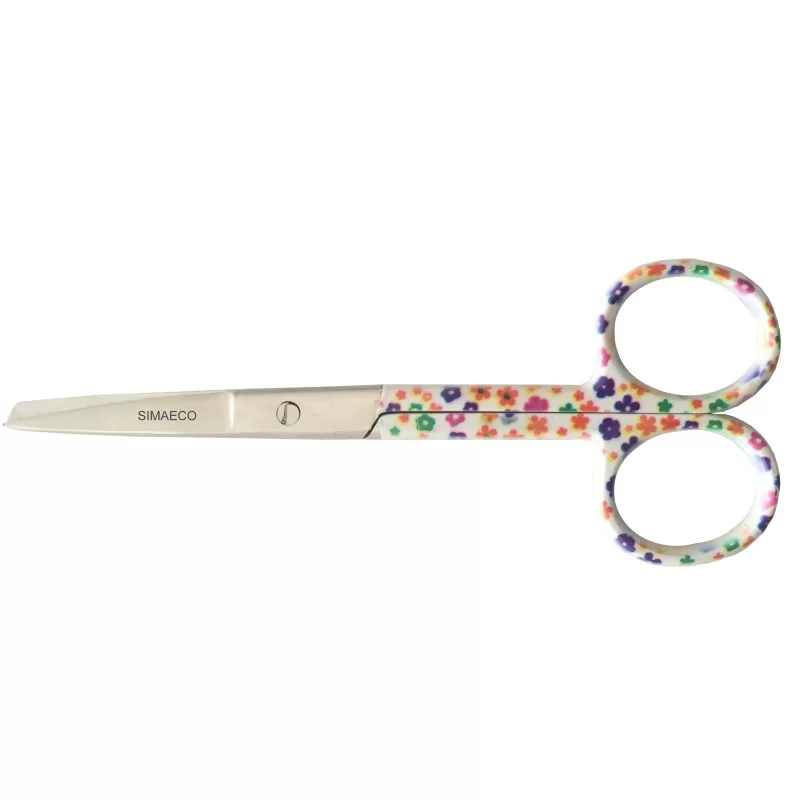 Nursing Scissor 5" White With Color flowers Nursing Scissor 5" White With Color flowers