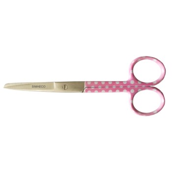 Nursing Scissor 5" Pink With White Dots