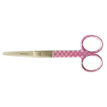 Nursing Scissor 5" Pink With White Dots