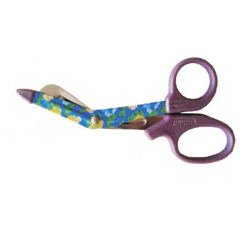 Utility scissors 5.5” 7.5”   Paper coated flower design