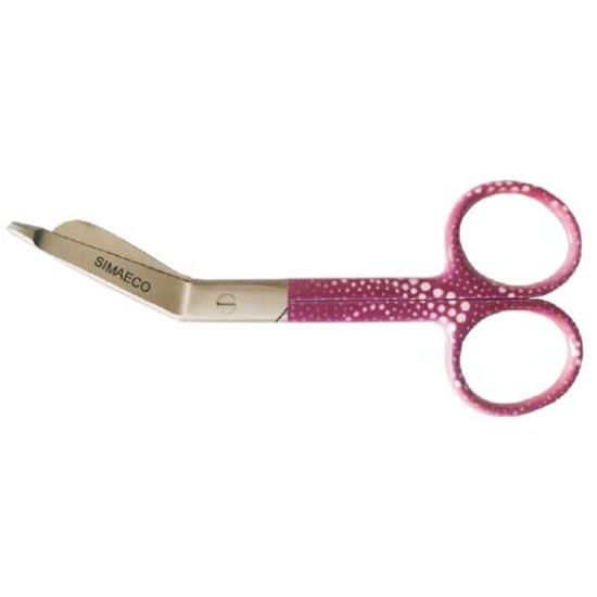 Bandage Scissor 5.5" Purple With white Spots