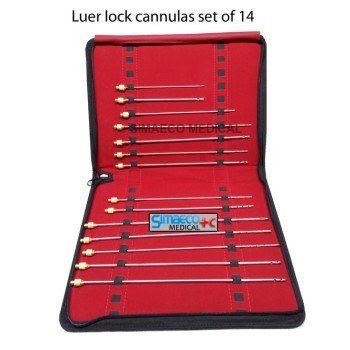 Luer lock cannulas set of 14 PCs