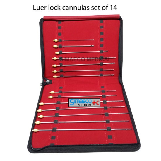 Luer lock cannulas set of 14 PCs