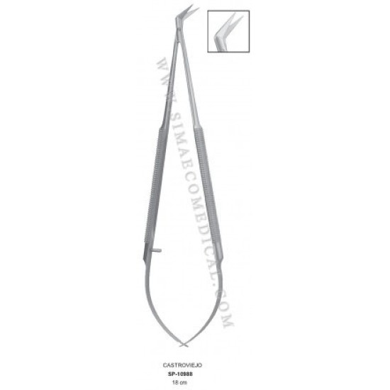 CASTROVIEJO MICRO Scissors Angled 18cm