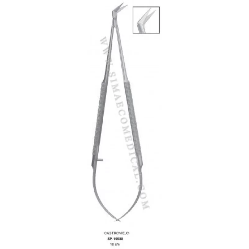 CASTROVIEJO MICRO Scissors Angled 18cm