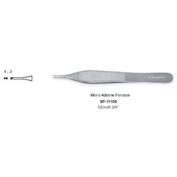 Micro Adsons Forceps 1x2 Teeth 12cm
