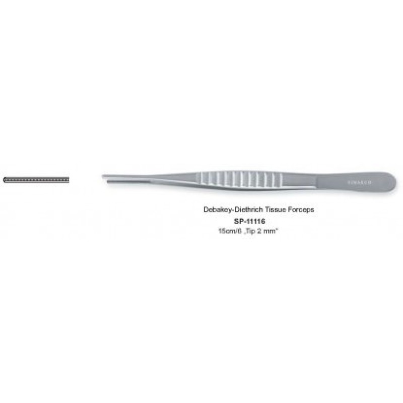 Debakey Diethrich Tissue Forceps 15cm Debakey Diethrich Tissue Forceps 15cm