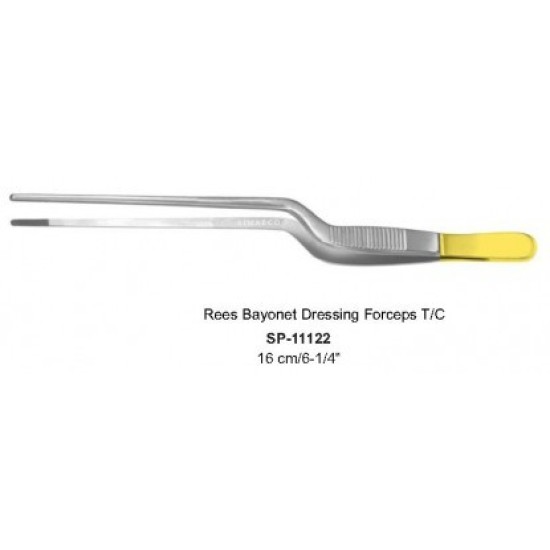 Rees Bayonet Dressing Forceps T/C