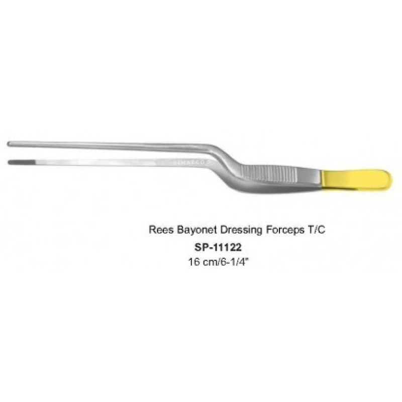 Rees Bayonet Dressing Forceps T/C