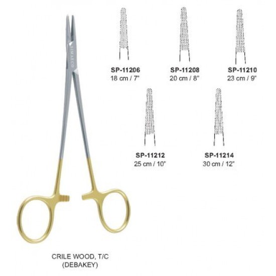 CRILE WOOD, T/C  (DEBAKEY) Needle Holder
