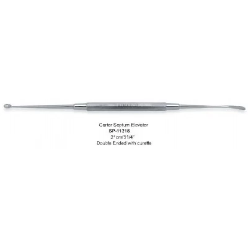Carter Septum Elevator Double Ended with curette 21cm Carter Septum Elevator Double Ended with curette 21cm