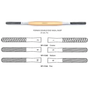 FORMAN DOUBLE END NASAL RASP Course 21cm, T/c