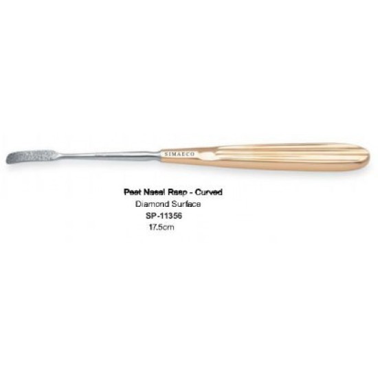 Peet Nasal Rasp-Curved Diamond Surface 17.5cm