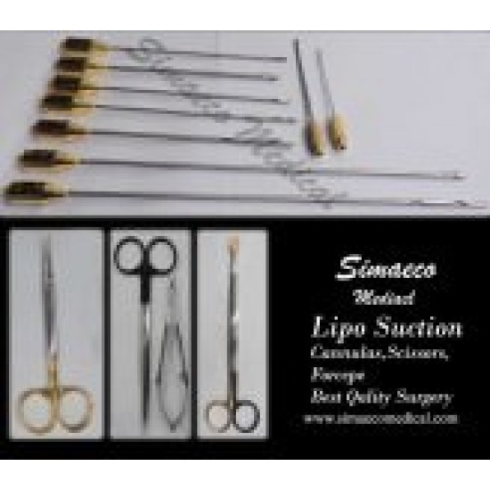 Lipo-Suction Cannulas and surgery scissors