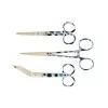 SET of 3 White With Blue Flowers Style 