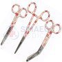 Apple-themed Nursing Scissors Set of 3 - Bandage, Artery Forceps & Scissors 