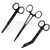 Black Floral Class Nursing Scissors Set of 3 - Bandage, Artery Forceps & Scissors Black Floral Class Nursing Scissors Set of 3 - Bandage, Artery Forceps & Scissors