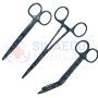 Blue Floral Charm Nursing Scissors Set of 3 - Bandage, Artery Forceps & Scissors 
