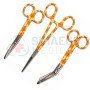 Nursing Scissor Set of 3 Orange Blossom Vibes -Artery forceps 6", Nursing scissor 5", Bandage scissor 5.5"