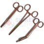 Nursing Scissor Set of 3 Rose Gold Elegance -Artery forceps 6", Nursing scissor 5", Bandage scissor 5.5"