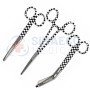 checkerboard pattern Nursing Scissors Set of 3 - Bandage, Artery Forceps & Scissors 