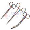 Nursing Scissor Set of 3 mandala pattern-Artery forceps 6", Nursing scissor 5", Bandage scissor 5.5"