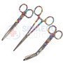 Nursing Scissor Set of 3 mandala pattern-Artery forceps 6", Nursing scissor 5", Bandage scissor 5.5"
