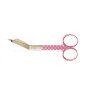 Bandage Scissor 5.5" Pink With White Dots  Stainless steel, paper coated